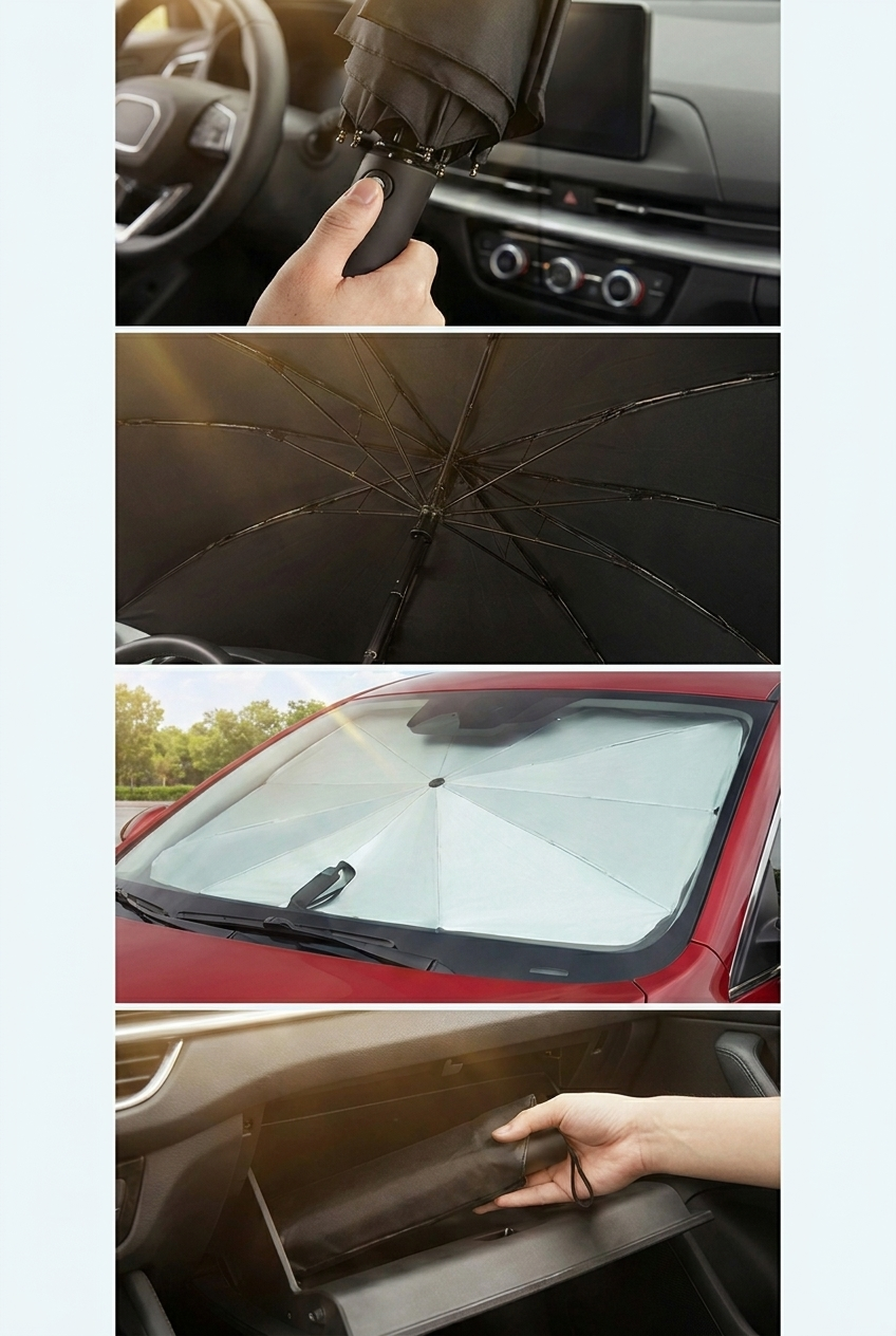 AutoTherma ™ Retractable Car Windshield Heat Protector